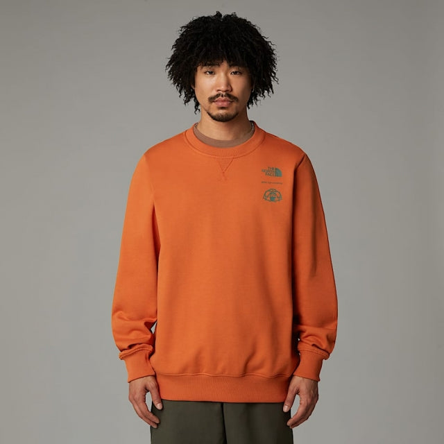 The North Face Mens Outdoor Graphic Crew Iron Bronze