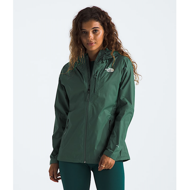 The North Face Womens Alta Vista Rain Jacket Duck Green