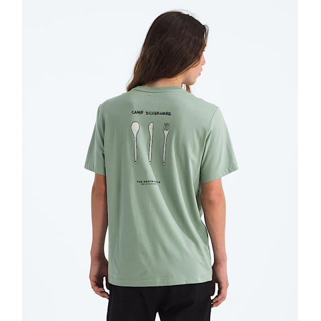 The North Face Mens Tnf M Evolution Sketch Logo Ss Tee Graphic Slate Moss
