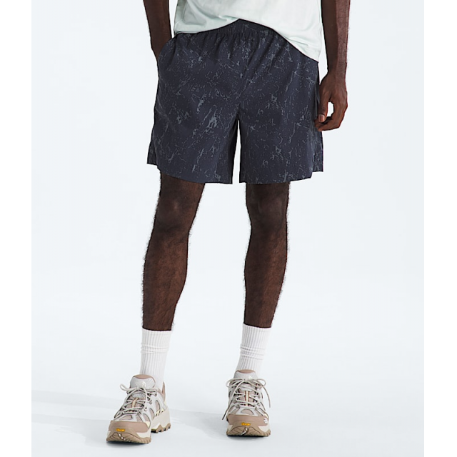 The North Face Mens Tnf M Class V Pathfinder Pull-on Short Summit Navy Rock Texture Print