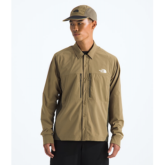 The North Face Mens Tnf M Trail Lightrange Ls Shirt Cedar/New Taupe Green