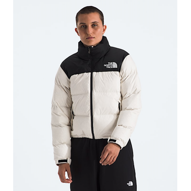 The North Face Womens 1996 Retro Nuptse Jacket White Dune/TNF Black