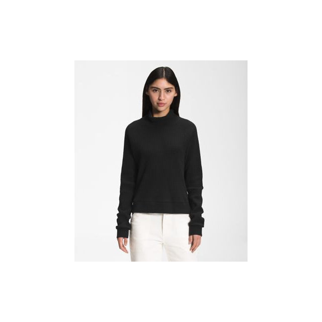 The North Face Womens Long Sleeve Mock Neck Chabot Blue Eclipse