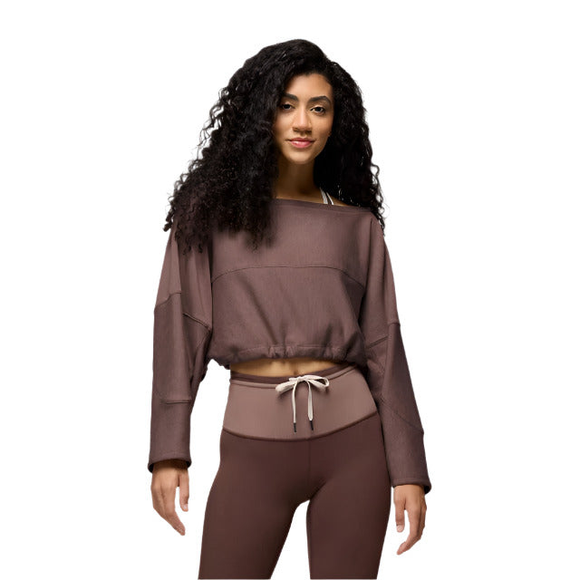 Prana Sacred Space Cinched Crop Carob Heather