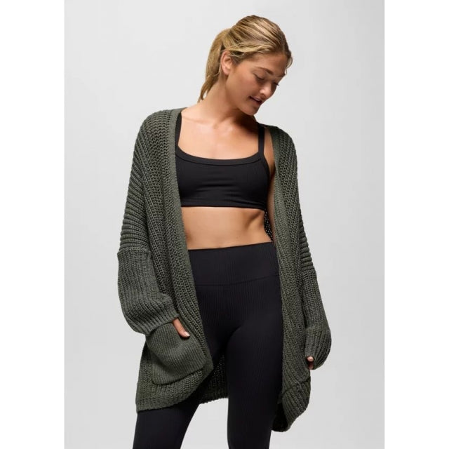 Prana Sunday River Long Cardigan Thyme