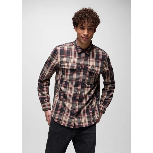 Prana Westbrook Flannel Shirt Deep Vino