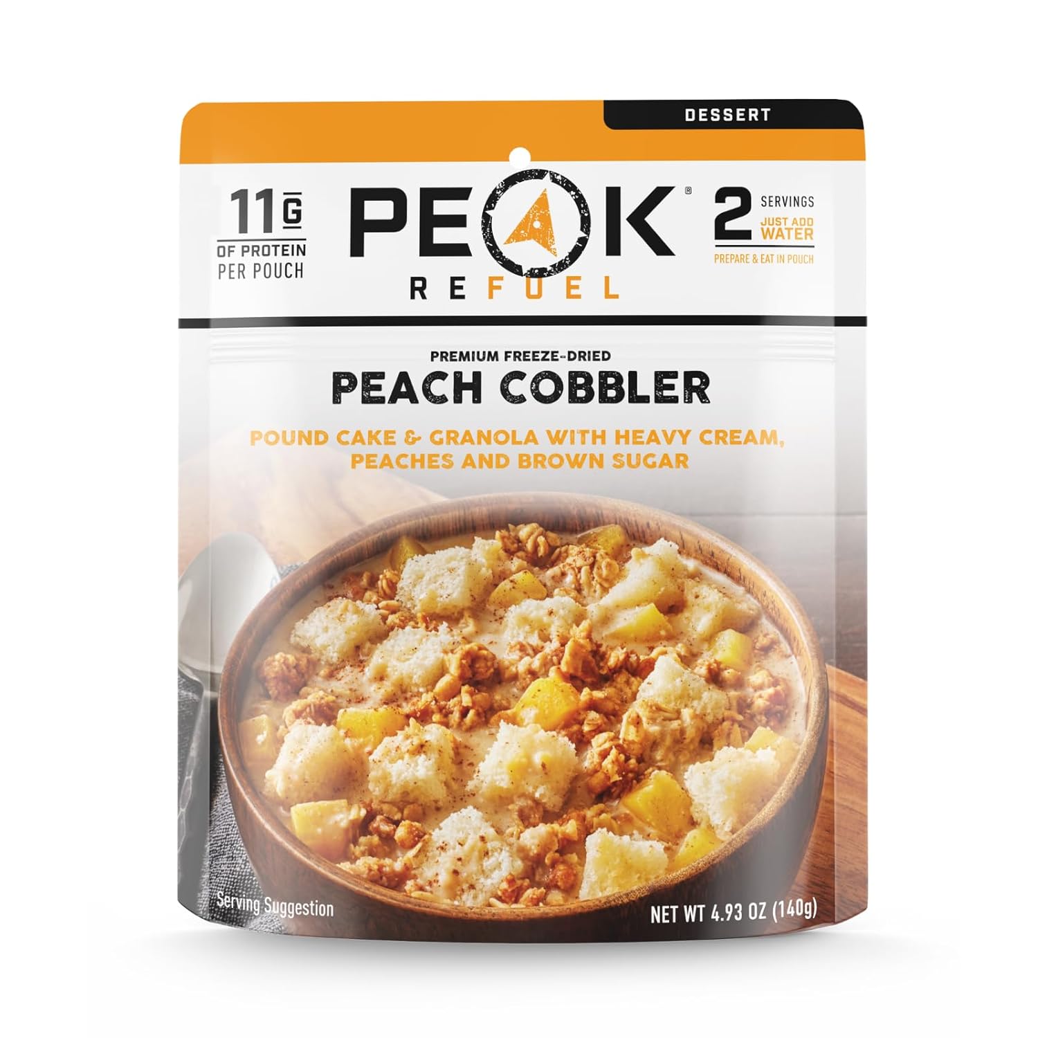 Peak Refuel Freeze Dried Dessert Meals Peach Cobbler