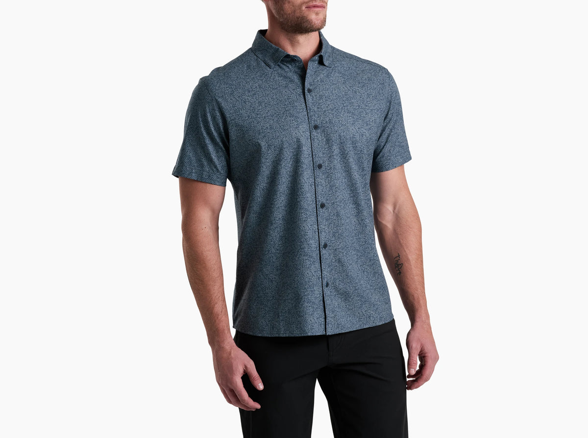 Kuhl Mens Breeze Short Sleeve Blue Gravel