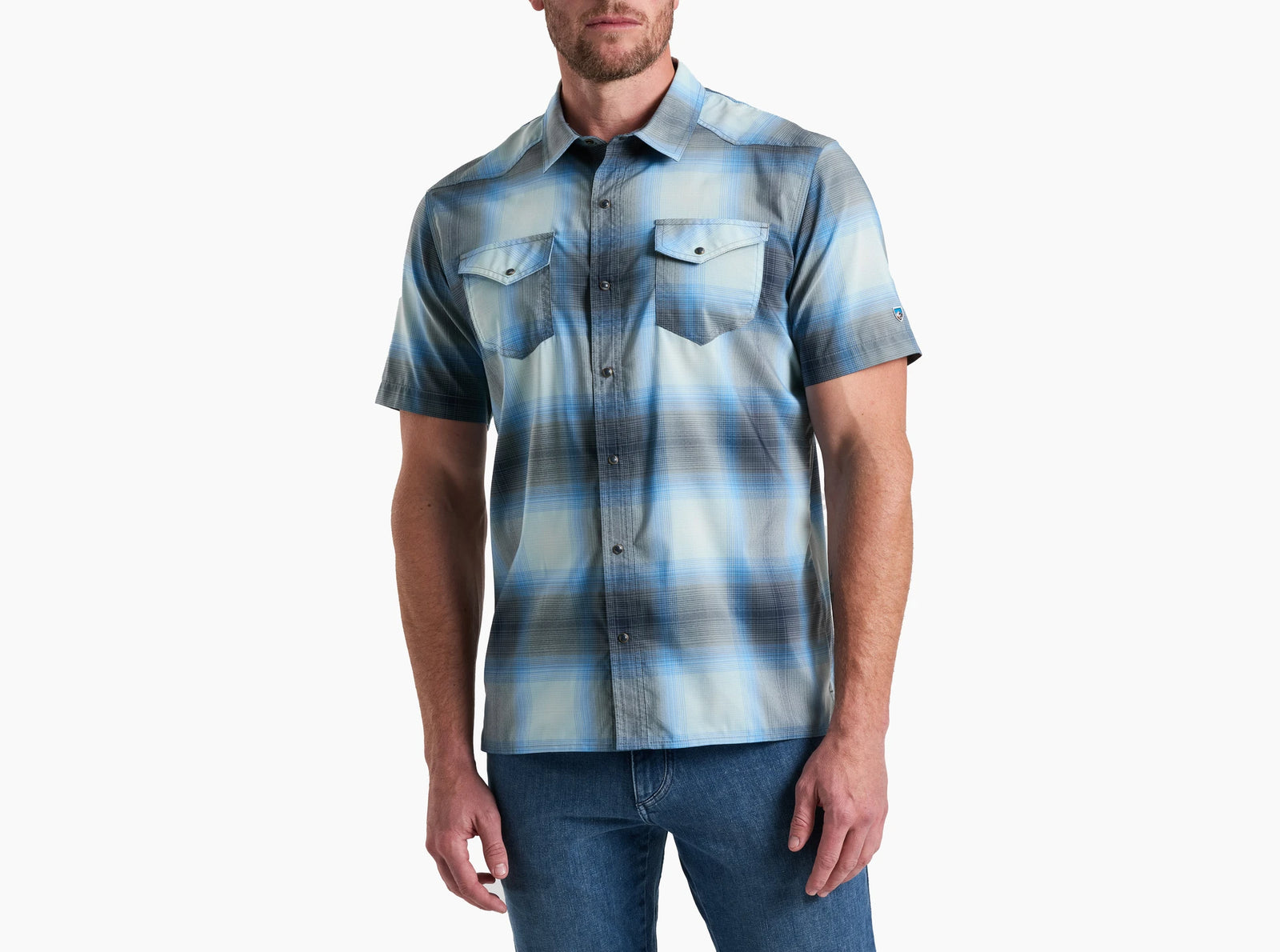 Kuhl Mens Konquer Ss Ice Blue