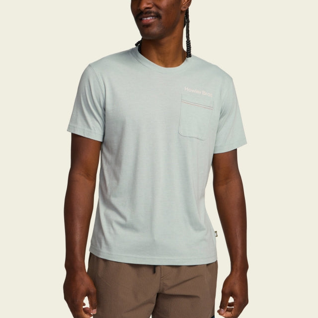 Howler Bros Mens Select Pocket T-Shirt Pelican Postage: Puritan Grey