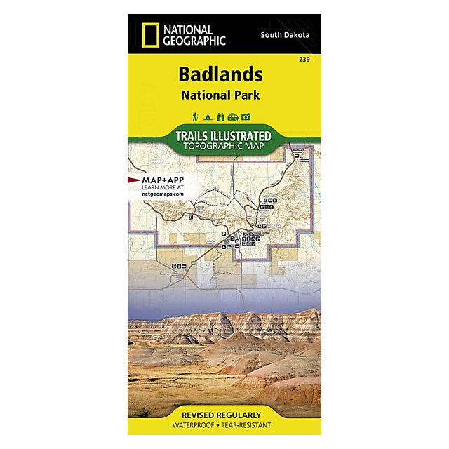 National Geographic Nat Geo Topo Map Badlands NP