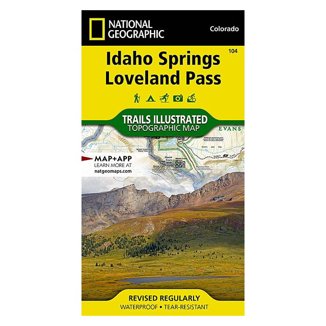 National Geographic Maps Idaho Springs, Loveland Pass Map Idaho Springs, Loveland Pass