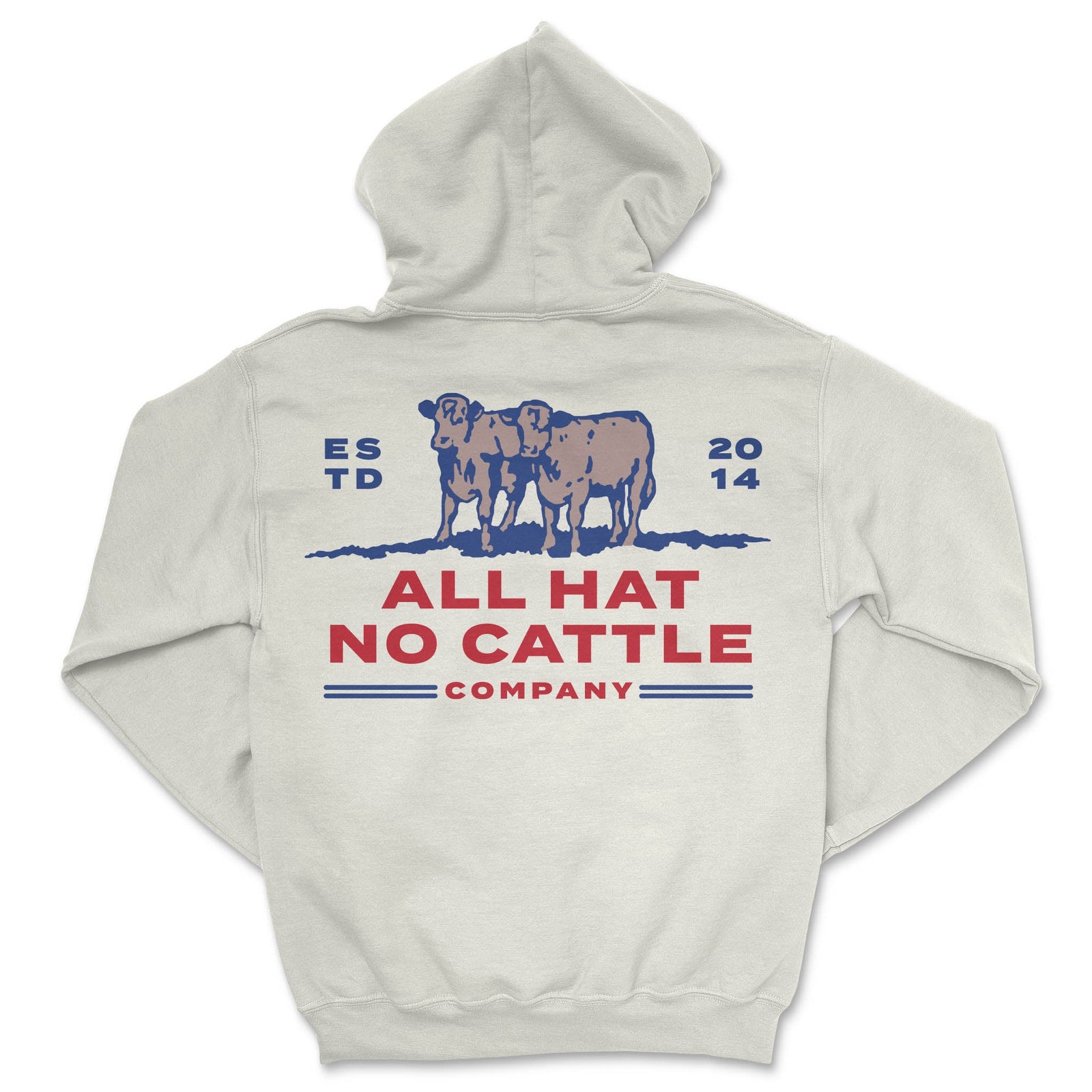 Sendero Provisions Co. Mens All Hat No Cattle Hoodie Vintage White