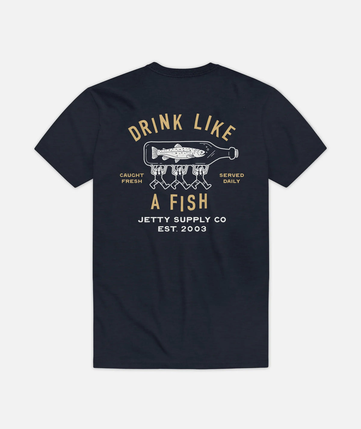 Jetty Mens Bottle Service Tee Navy