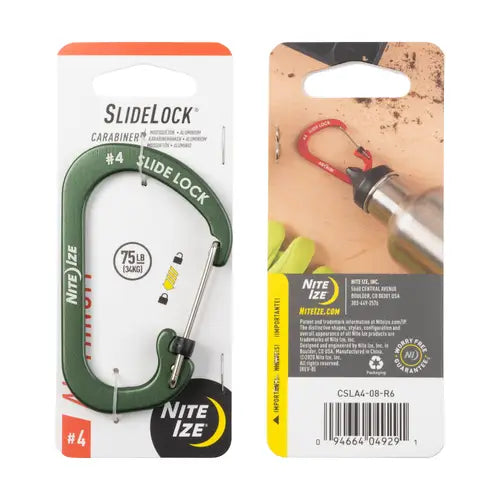 Nite Ize Slidelock Carabiner Aluminum Olive