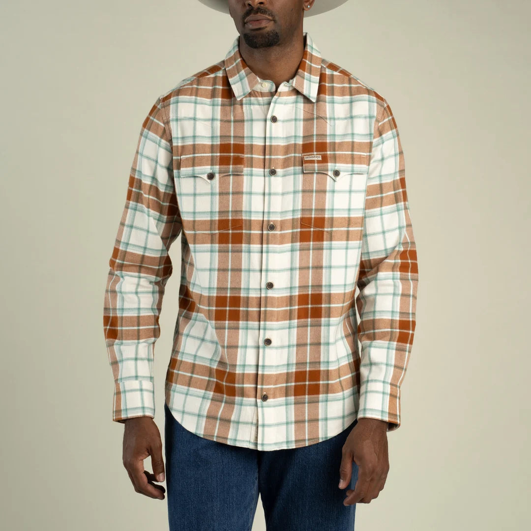 Sendero Provisions Co. Mens Durango Flannel Lightweight Stretch oab Plaid Canyon / M