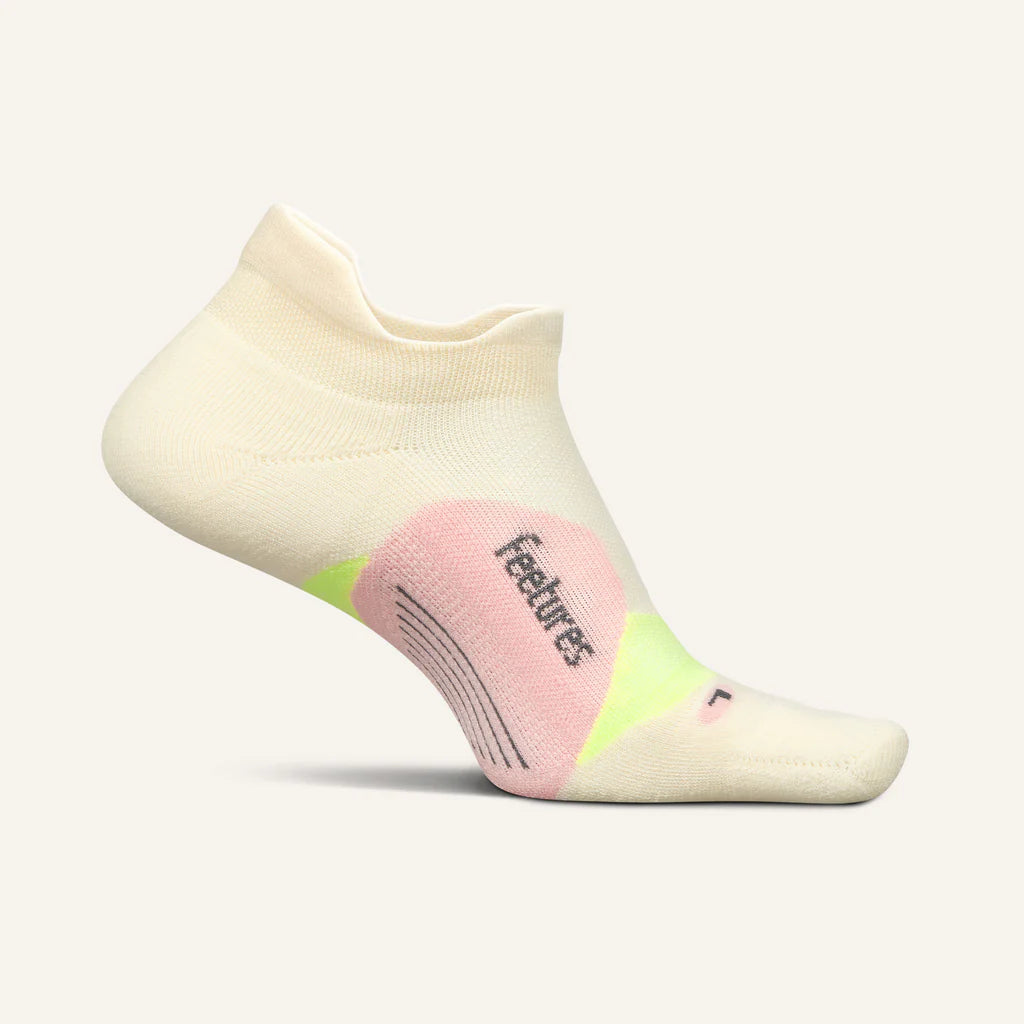 Feetures Unisex Elite Max Cushion No Show Tab Sandy Melon