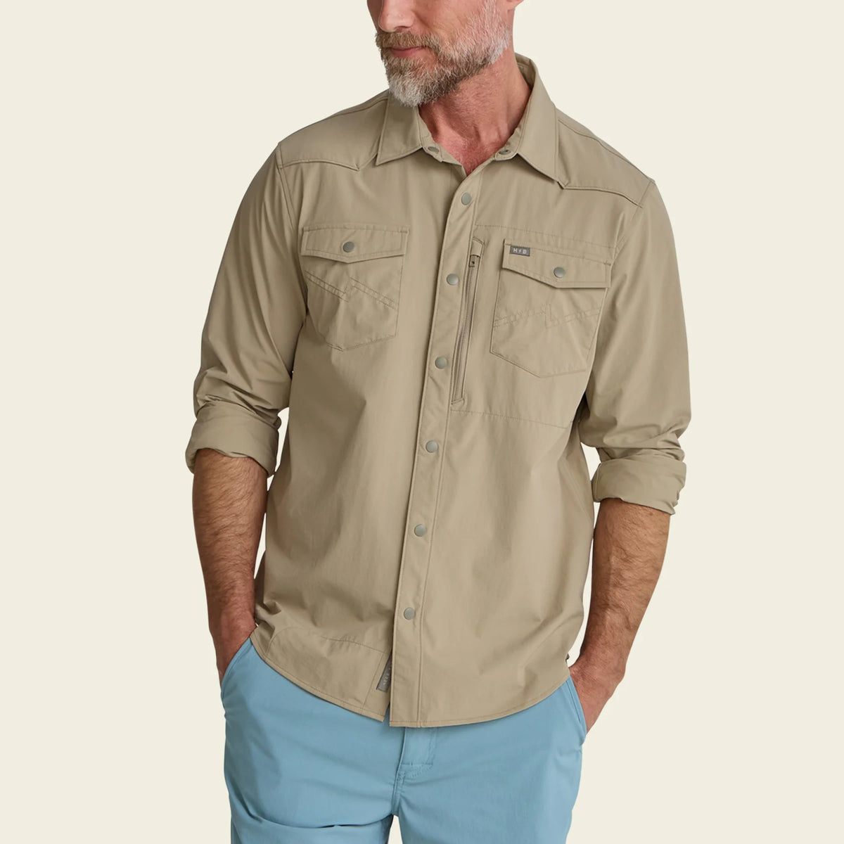 Howler Bros Mens Emerger Tech Longsleeve Driftwood