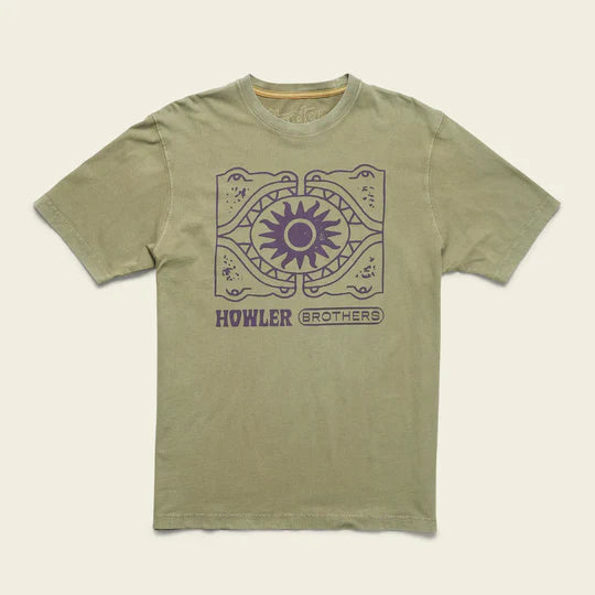 Howler Brothers Mens Cotton T-Shirt mono mirage: light grey heather