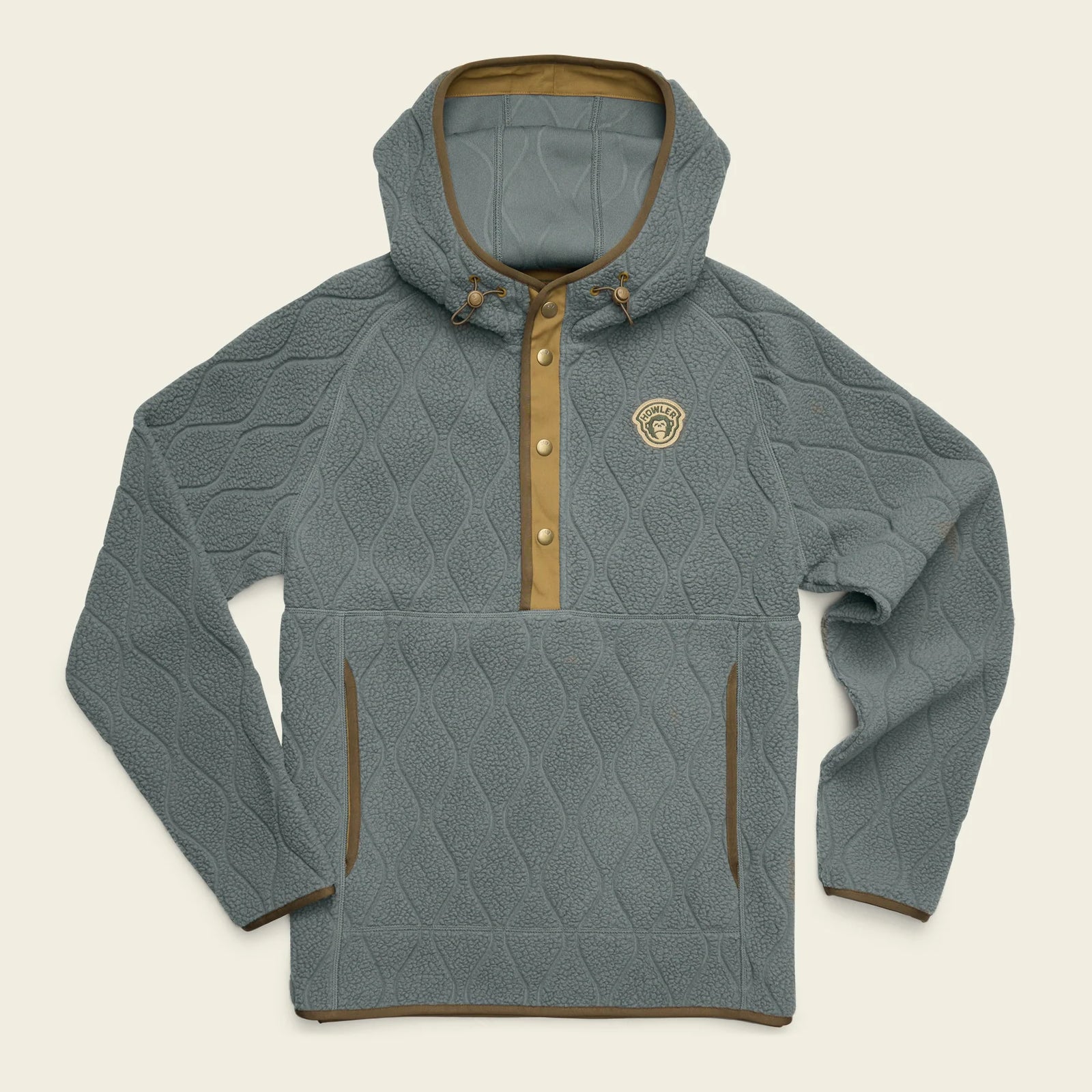 Howler Brothers Mens Chisos Hooded Pullover Capillary Waves: Stormy Sea