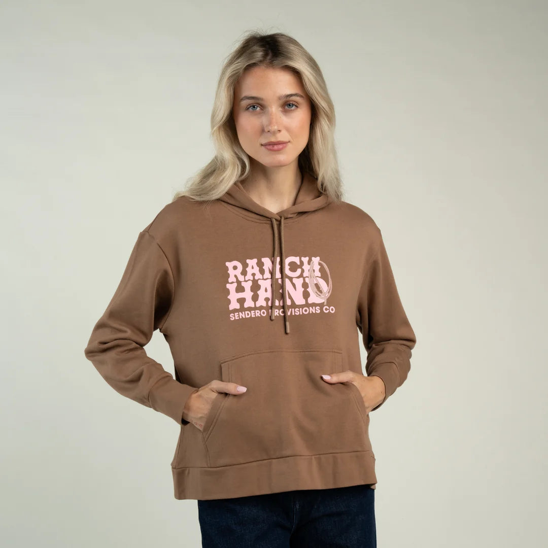 Sendero Provisions Co. Womens Ranch Hand Hoodie Light Brown
