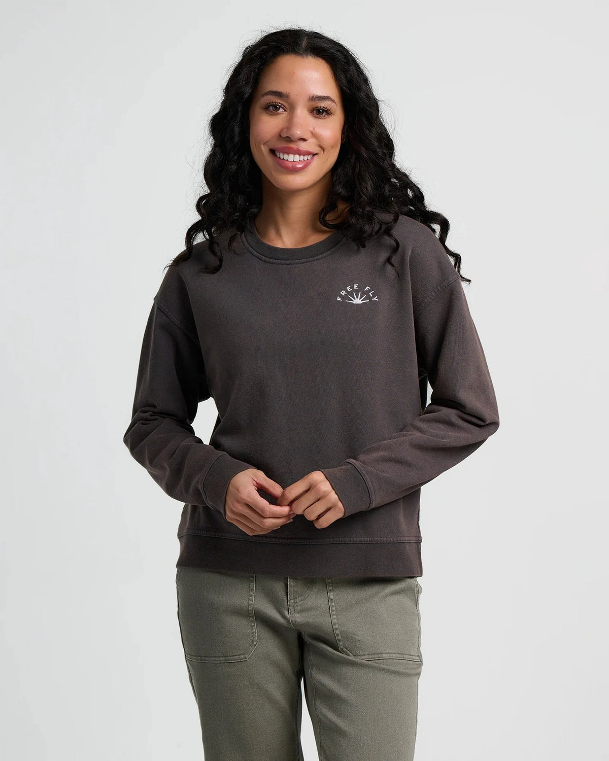 Free Fly Apparel Womens Sunburst Fleece Crew