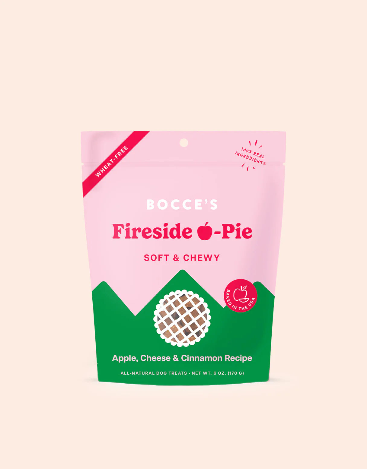 Bocces Bakery Wheat Free Dog Treats Fireside Apple Pie Soft & Chewy Treats