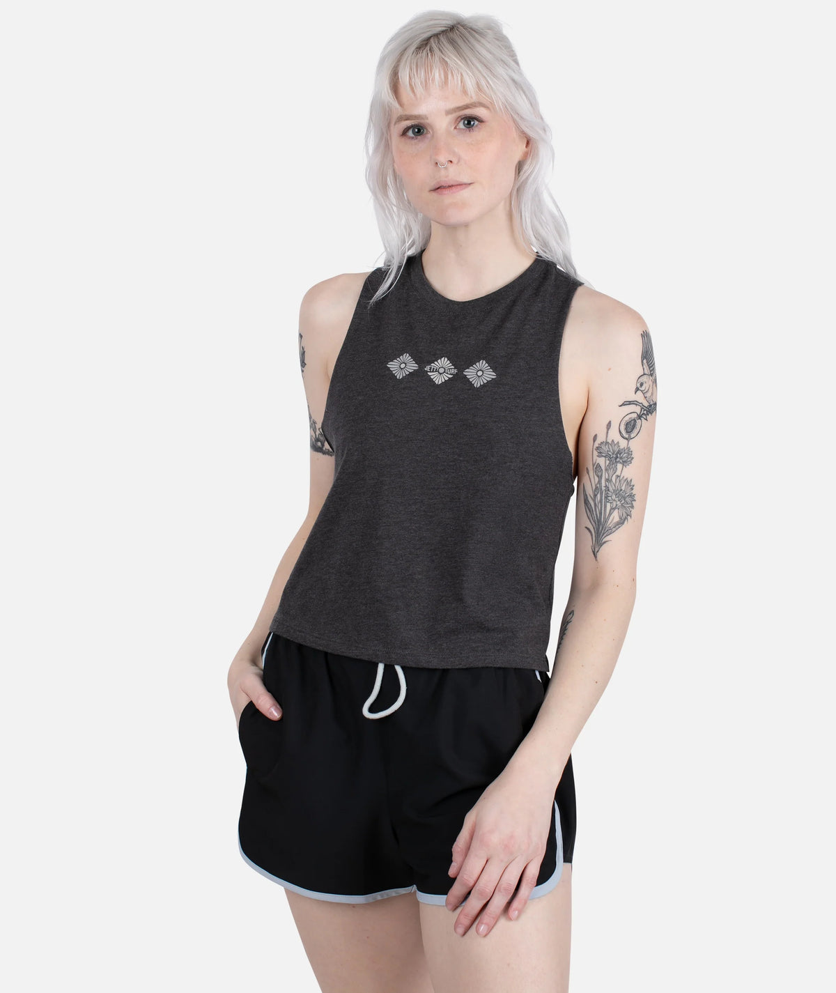 Jetty Womens Sapphire Tank Charcoal