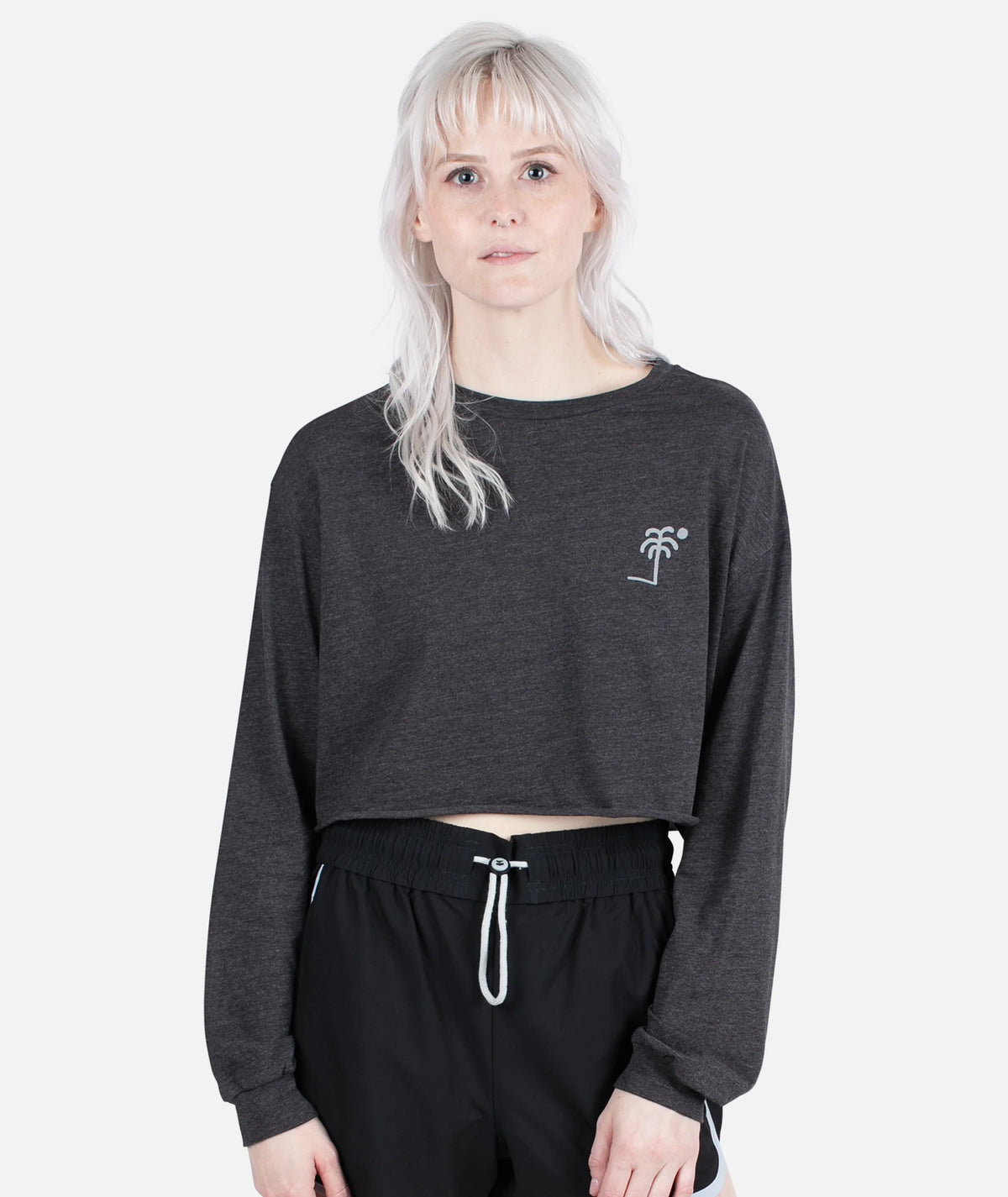 Jetty Womens Shade Long Sleeve Charcoal