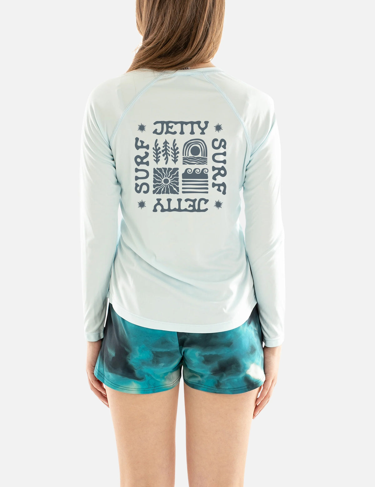 Jetty Womens Terrains UV Long Sleeve Tee Mint