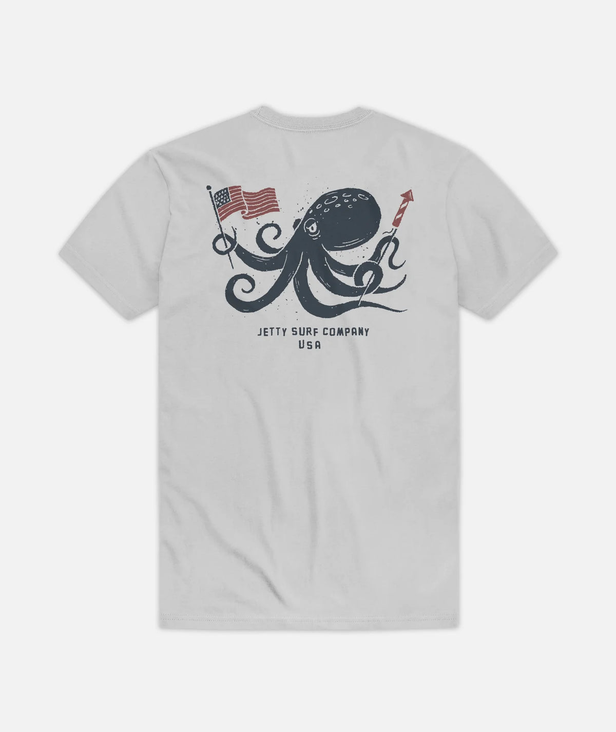 Jetty Mens Patriot Tee Silver