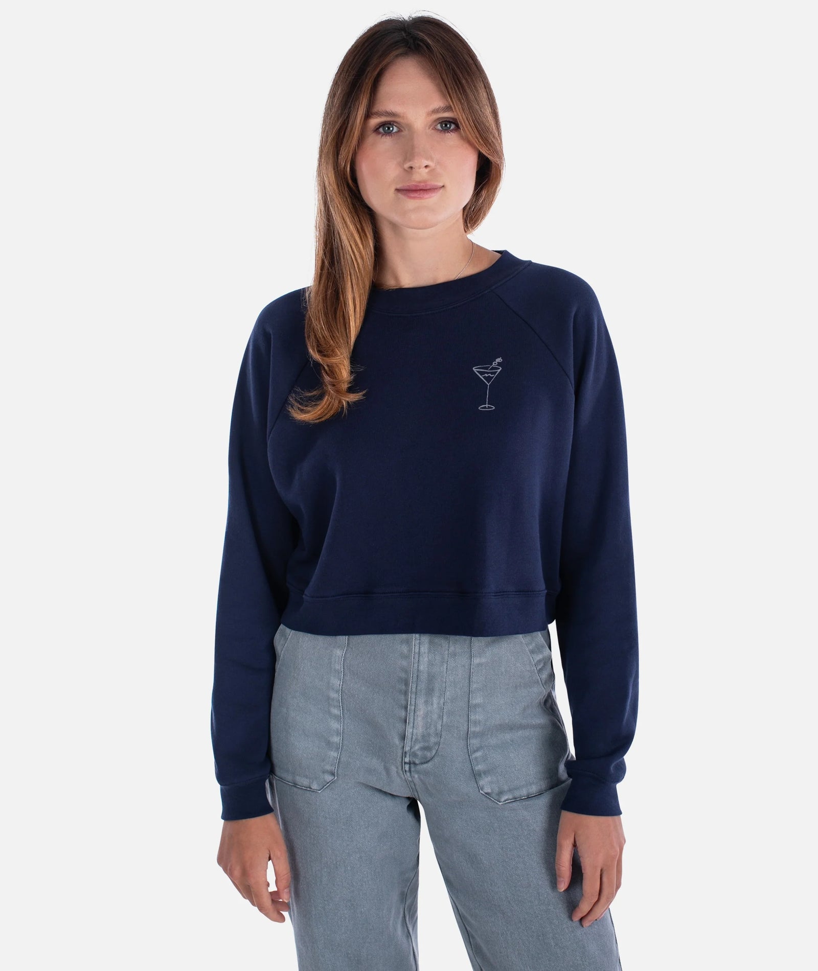 Jetty Womens Simple And Slow Crewneck Navy