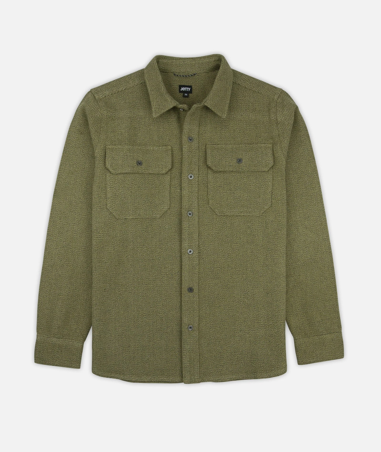 Jetty Mens Ridge Tweed Shirt Olive