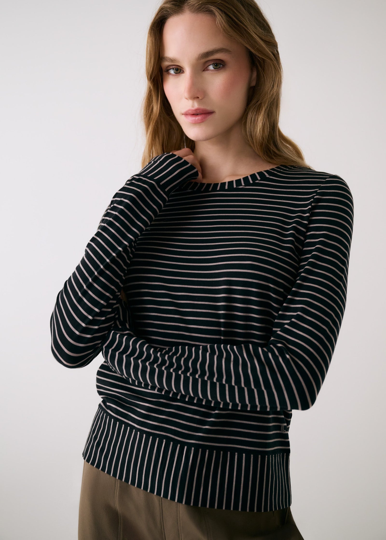 Lole Dynamic Sweatshirt Black Stripe N757