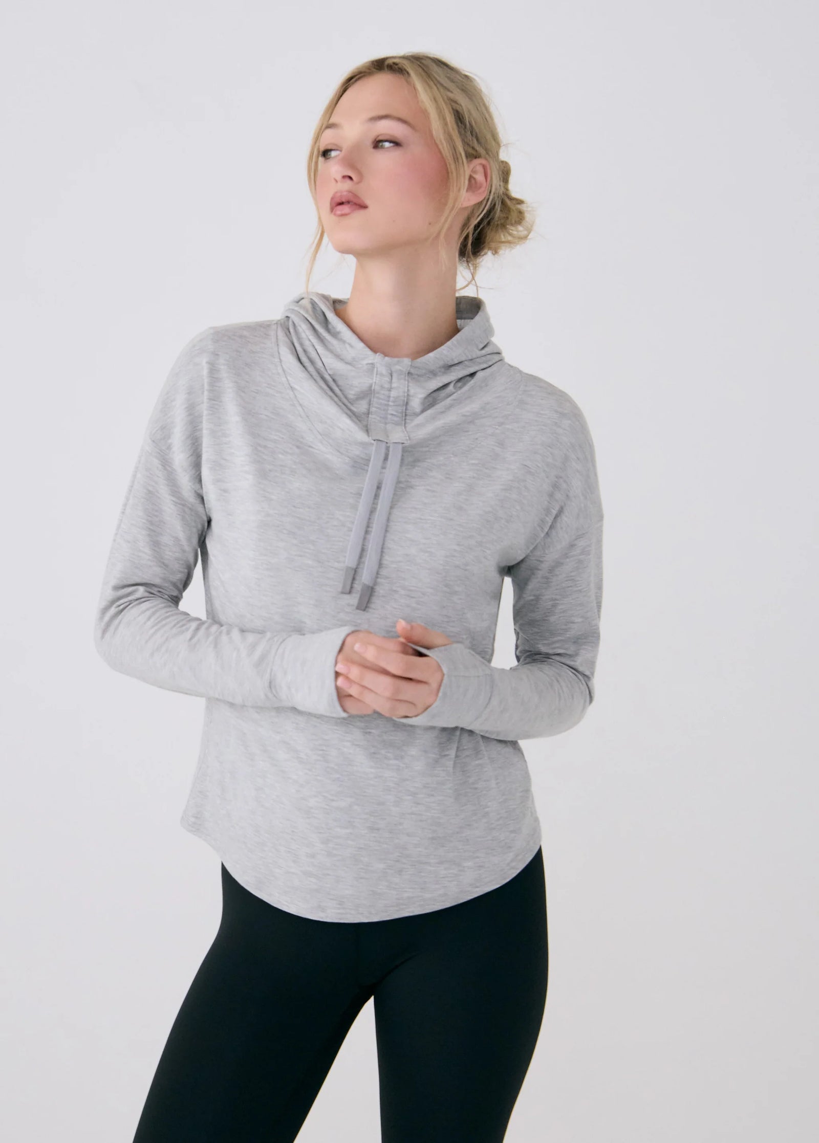 Lole Womens Dynamic Hoodie Light Grey Heather