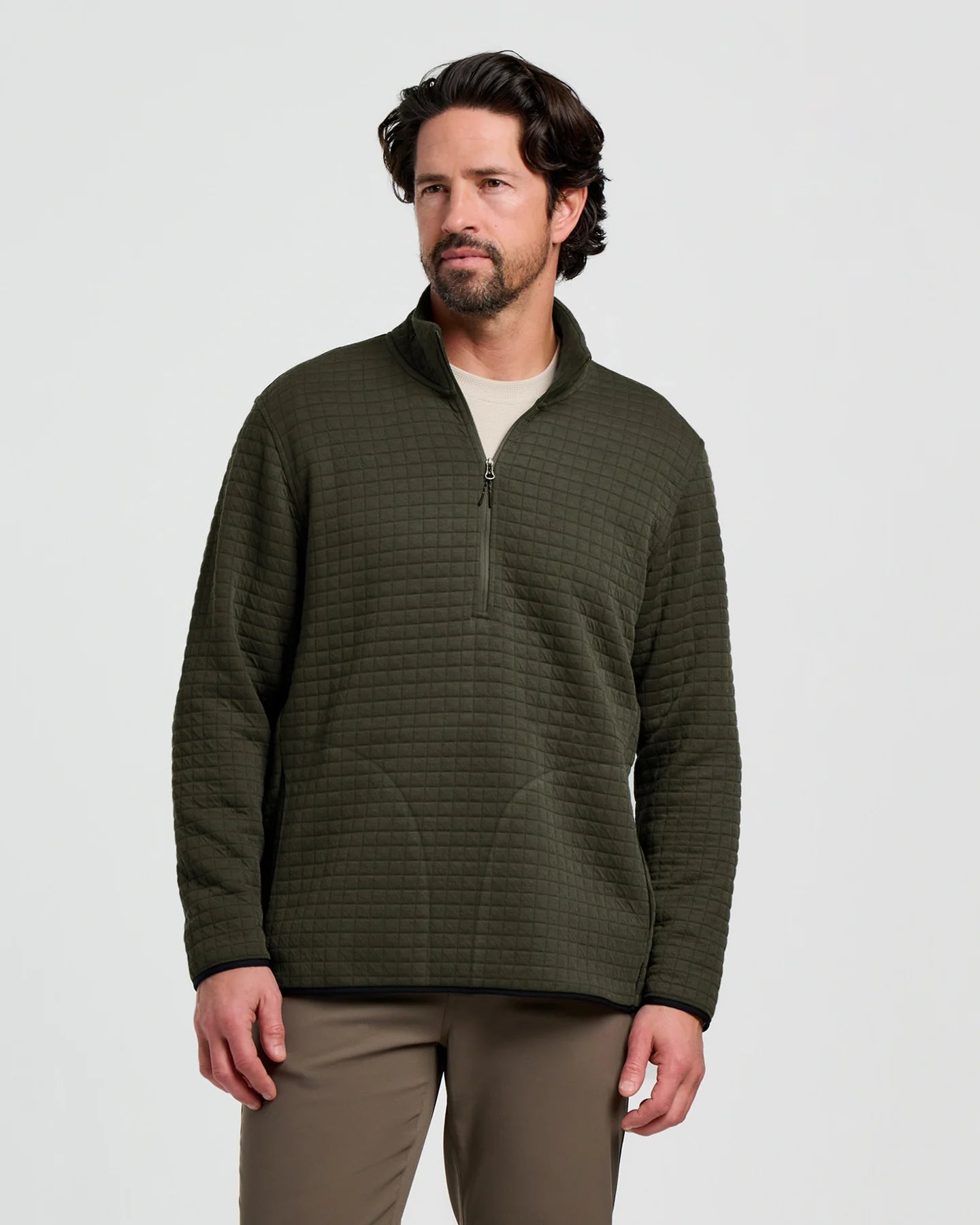 Free Fly Apparel Mens Downvalley Quarter Zip Dark Forest