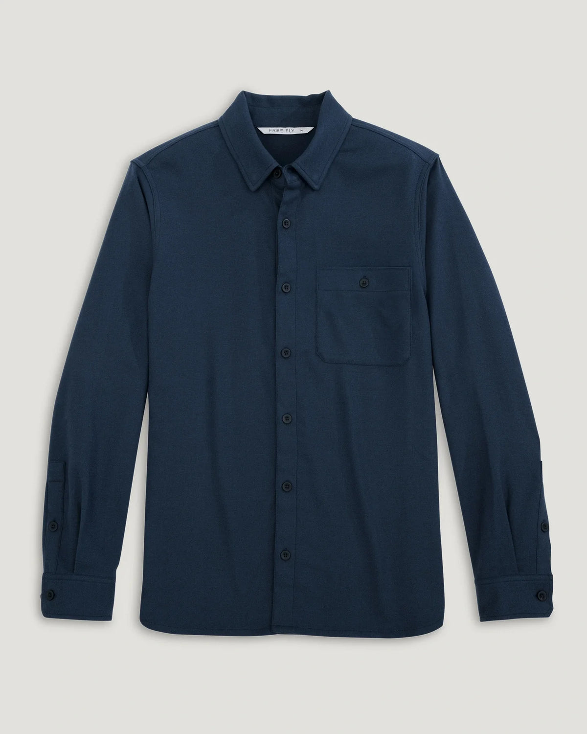 Free Fly Apparel Mens Seawool Flannel Shirt Deep Navy