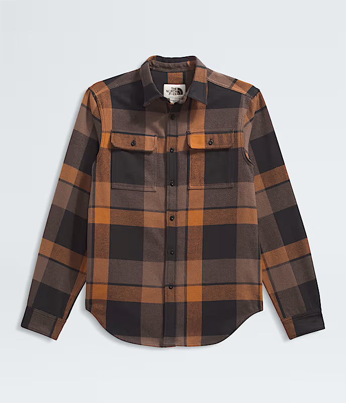 The North Face Mens Tnf M Arroyo Flannel Shirt Plaid Burnt Umber Macro Small Plaid