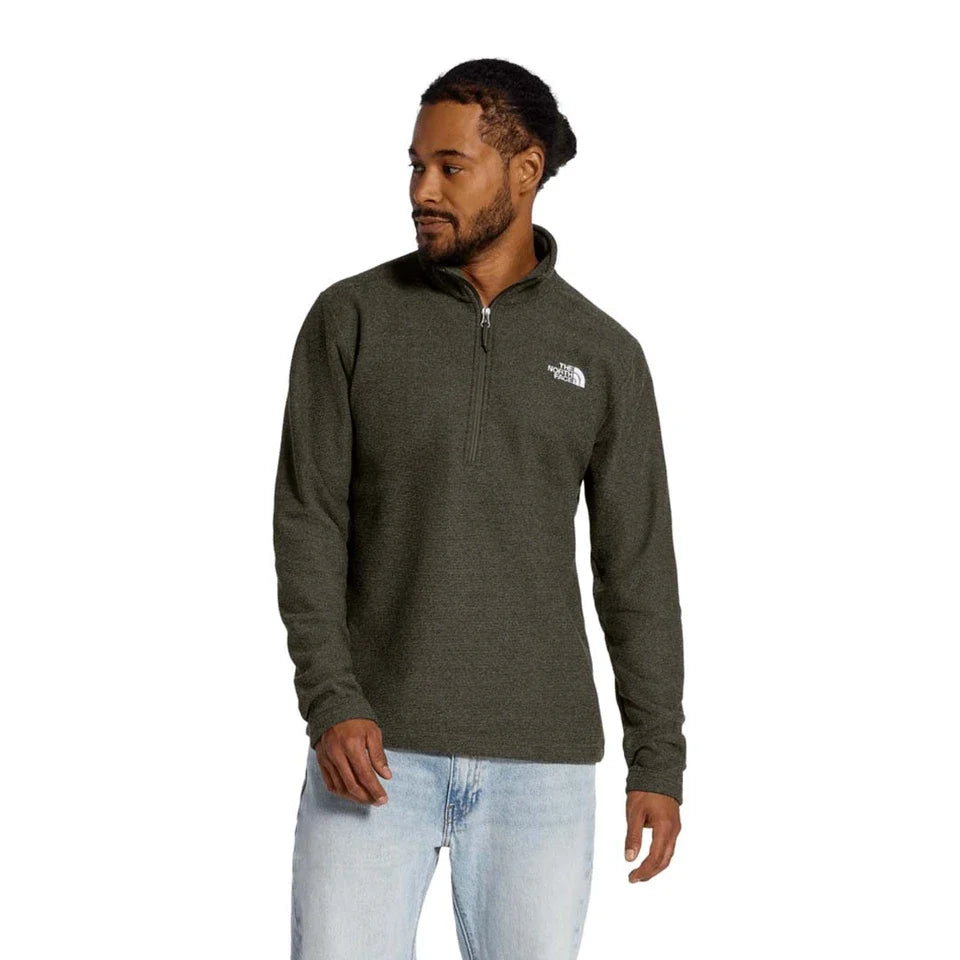 The North Face Mens Textured Cap Rock Quarter Zip new taupe green heather