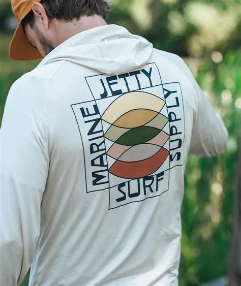 Jetty Mens Mahi Uv Tech Hoodie White