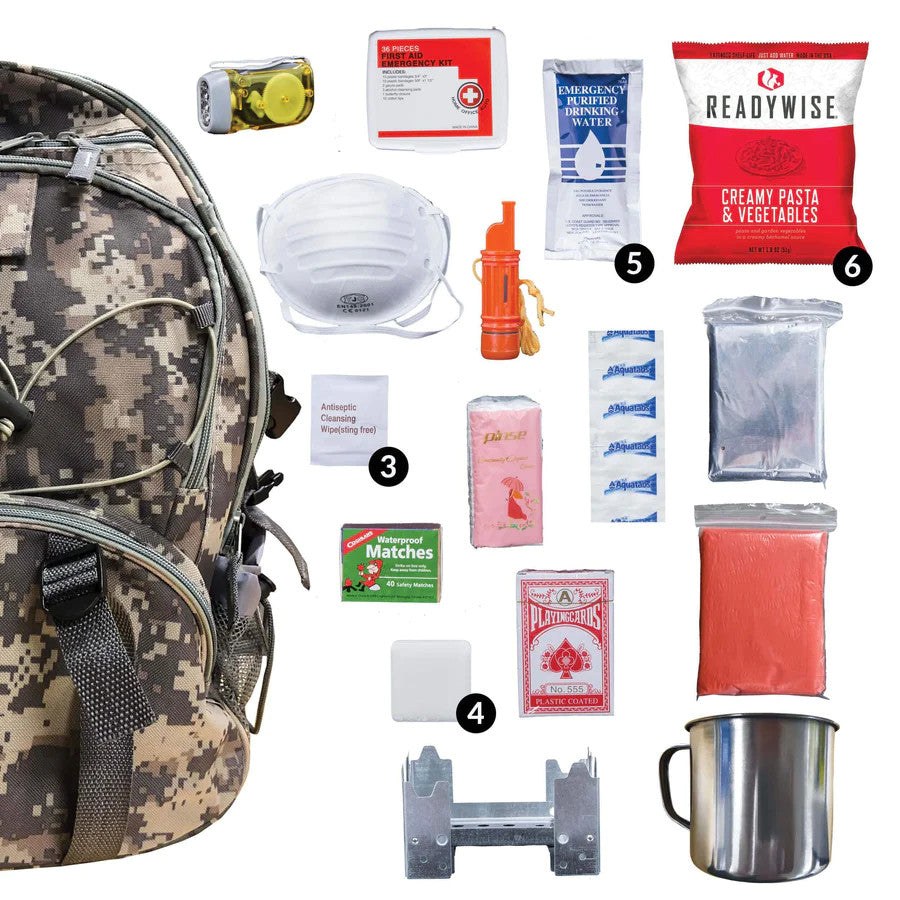 Readywise 64 Piece Surivial Backpack Camo
