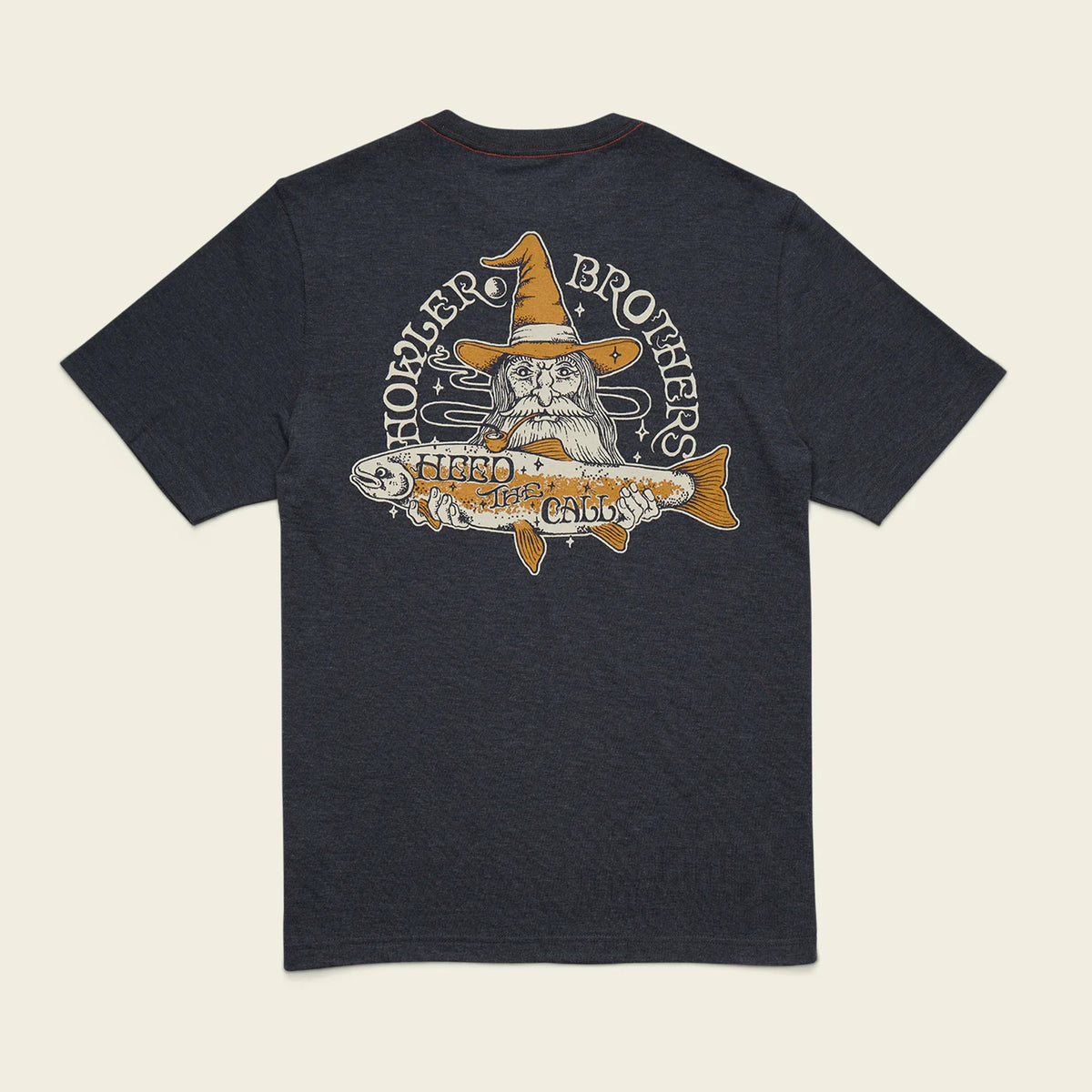 Howler Bros Mens Blended T-shirt River Wizard: Navy Heather
