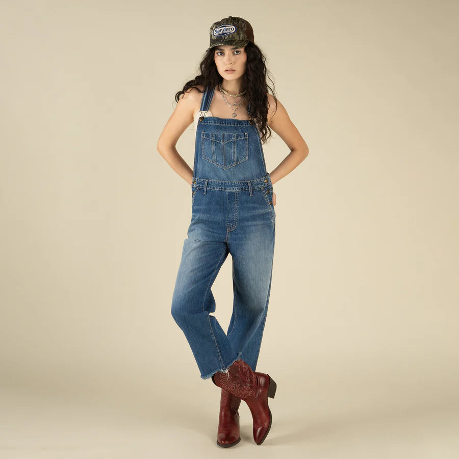 Sendero Provisions Co. Womens The Juniper Overalls Old Worn Indigo