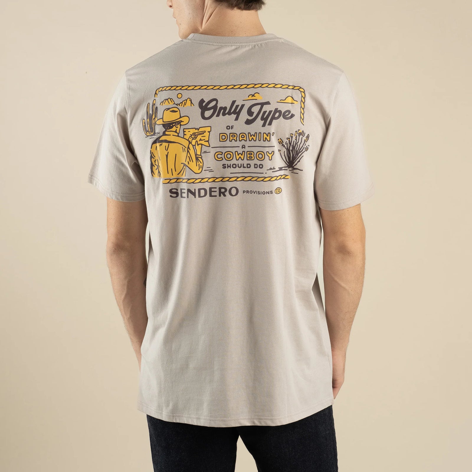 Sendero Provisions Co. Mens Cowboy Drawin T-shirt and / S