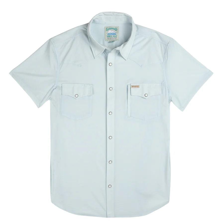 Sendero Mens Confluence Tech Shirt Matagorda Sky