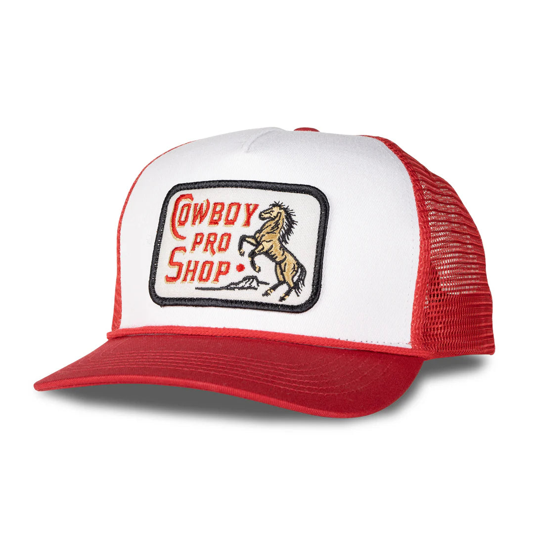 Sendero Provisions Co. Cowboy Pro Shop Hat White/Red