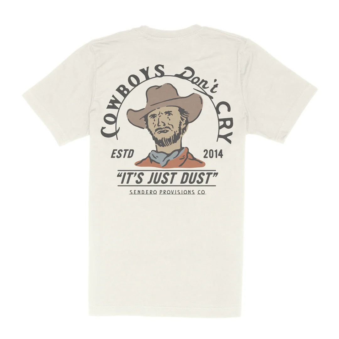 Sendero Provisions Co. Mens Cowboys Dont Cry T-shirt Vintage White