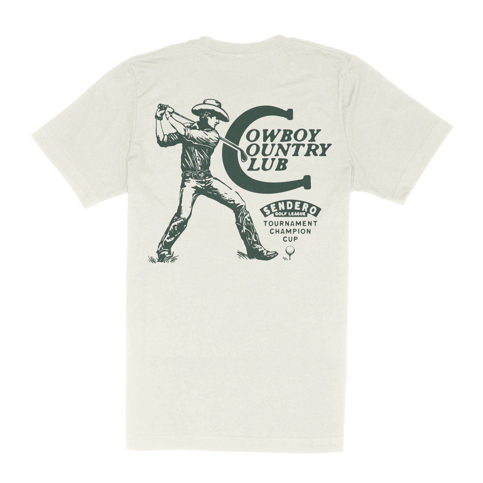 Sendero Provisions Co. Mens Cowboy Country Club T-shirt Vintage White