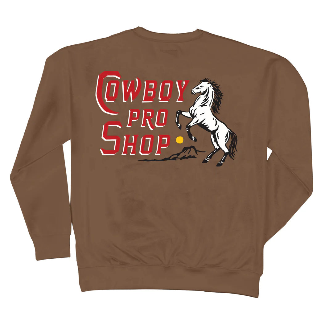 Sendero Provisions Co. Mens Cowboy Pro Shop Sweatshirt Light Brown