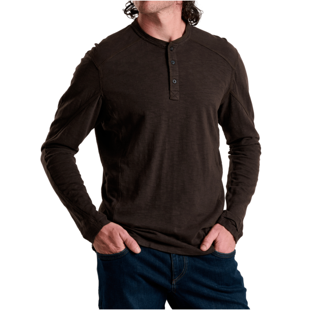 Kuhl Mens Rukus Henley Dark Oak